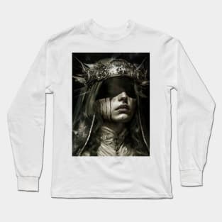 Blind Maiden dark gothic woman Long Sleeve T-Shirt